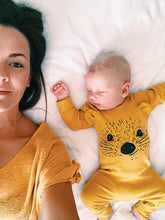 Load image into Gallery viewer, Mustard sleepsuit, Pip the Hedgehog