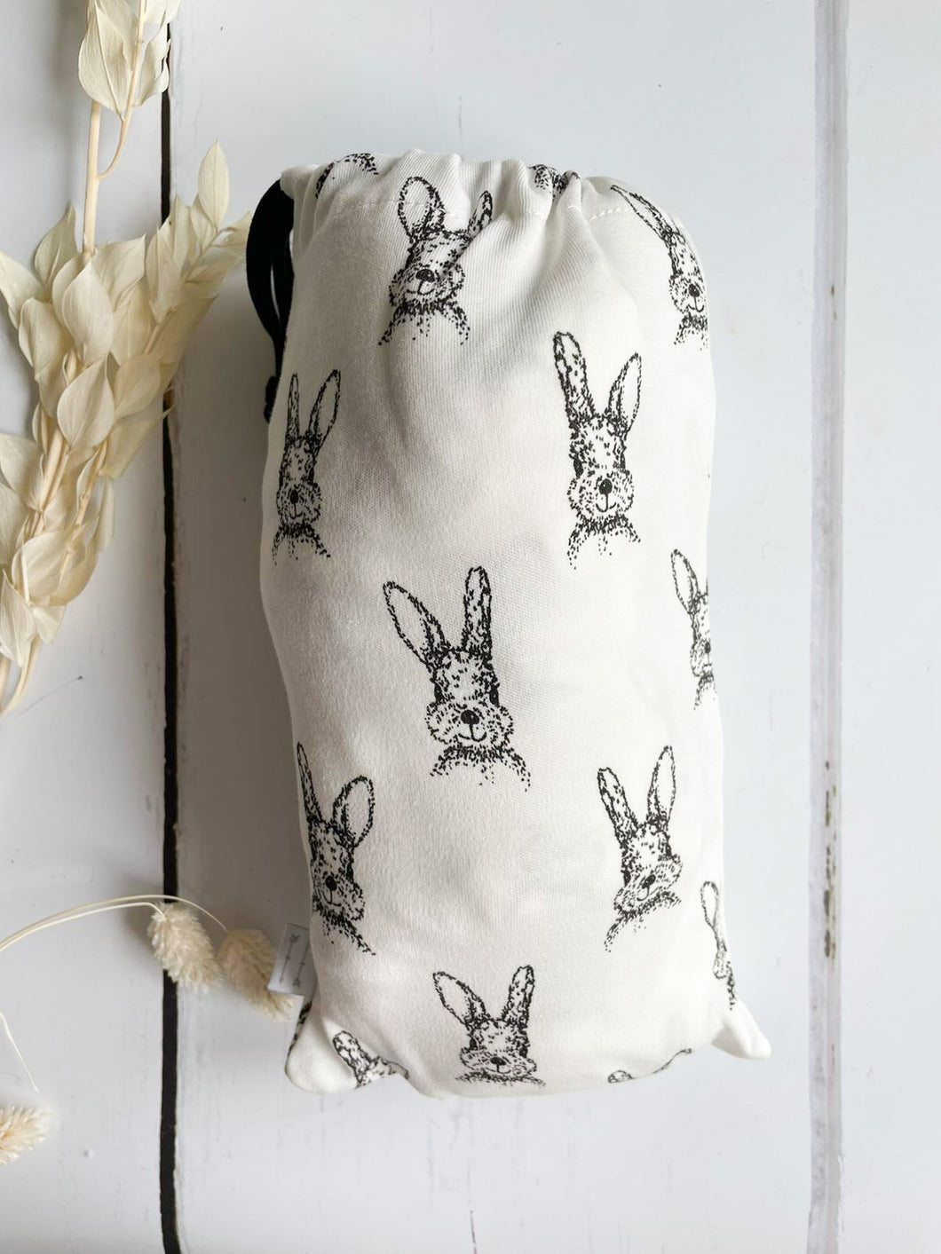 Cotbed fitted sheet, Bramble the Bunny