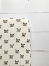 Load image into Gallery viewer, Cotbed fitted sheet , Sleepy Fox
