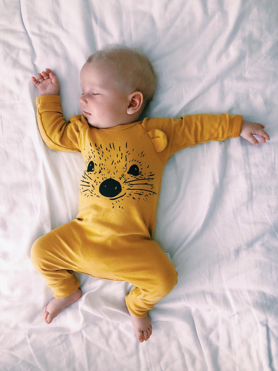 Mustard sleepsuit, Pip the Hedgehog